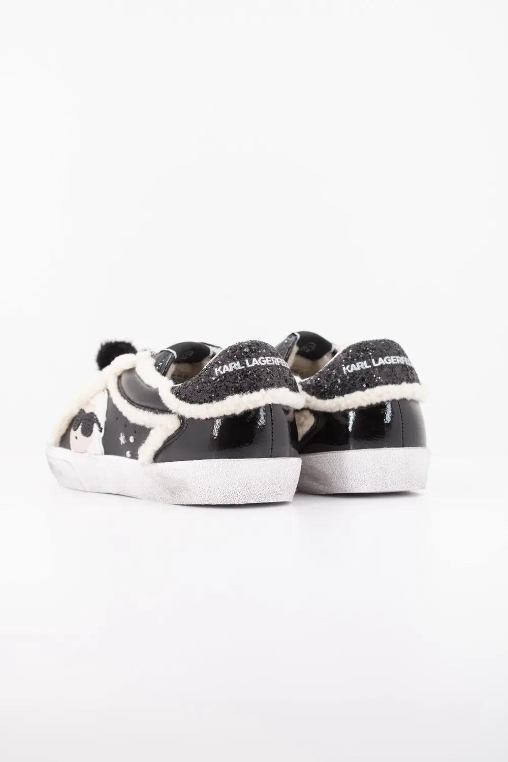 KARL LAGERFELD SKOOL IKONIC PEEP LINED LO Zwart 38 EU