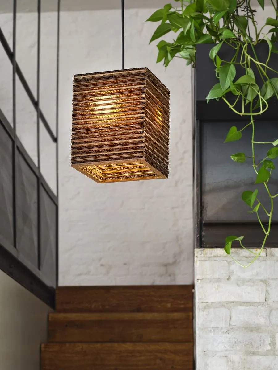 Osram Decor Karton Vierkant Hanglamp E27 - Bruin
