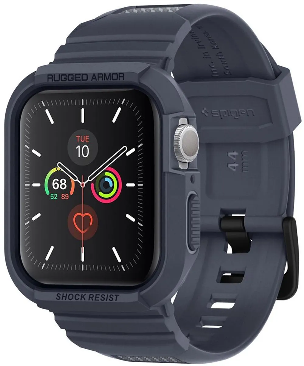 Spigen Rugged Armor Pro Apple Watch Hoesje 44mm - Charcoal Grey