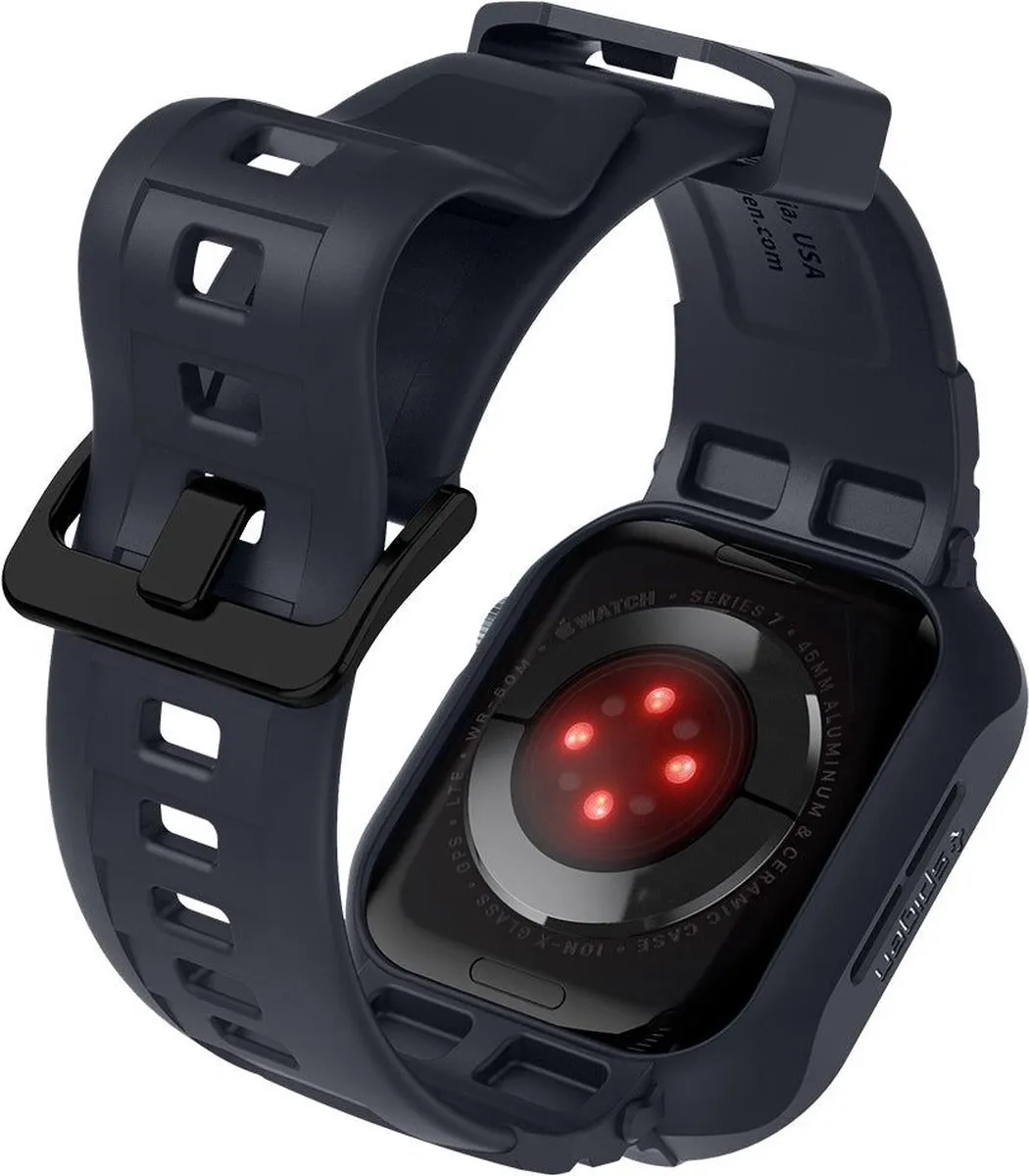 Spigen Rugged Armor Pro Apple Watch Hoesje 44mm - Charcoal Grey