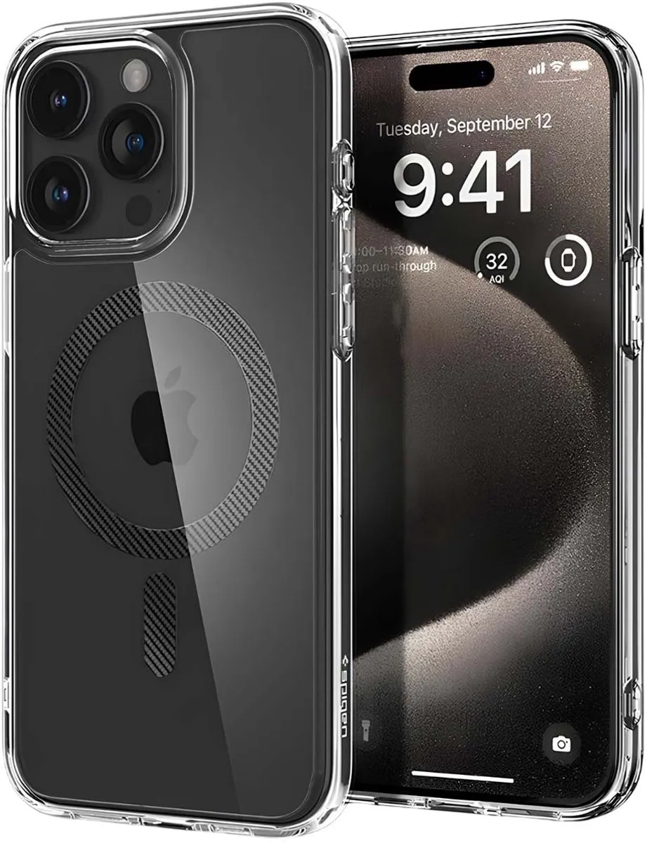 Spigen Ultra Hybrid MagFit ACS06717 Hoesje - iPhone 15 Pro - Zwart