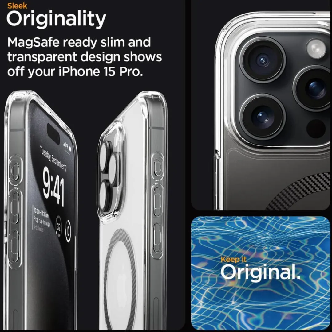 Spigen Ultra Hybrid MagFit ACS06717 Hoesje - iPhone 15 Pro - Zwart