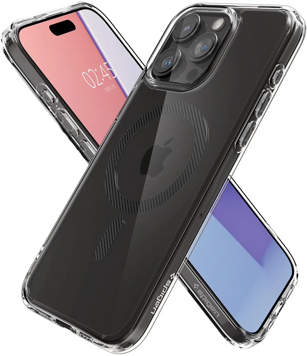 Spigen Ultra Hybrid MagFit ACS06717 Hoesje - iPhone 15 Pro - Zwart