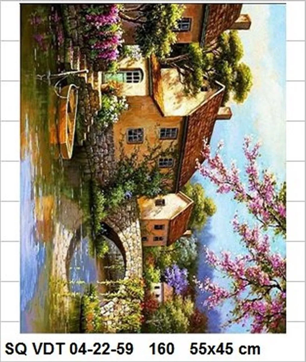 VDTOYS Diamond Painting VDTB160 Old Farm 3 - Groot formaat 55x45cm
