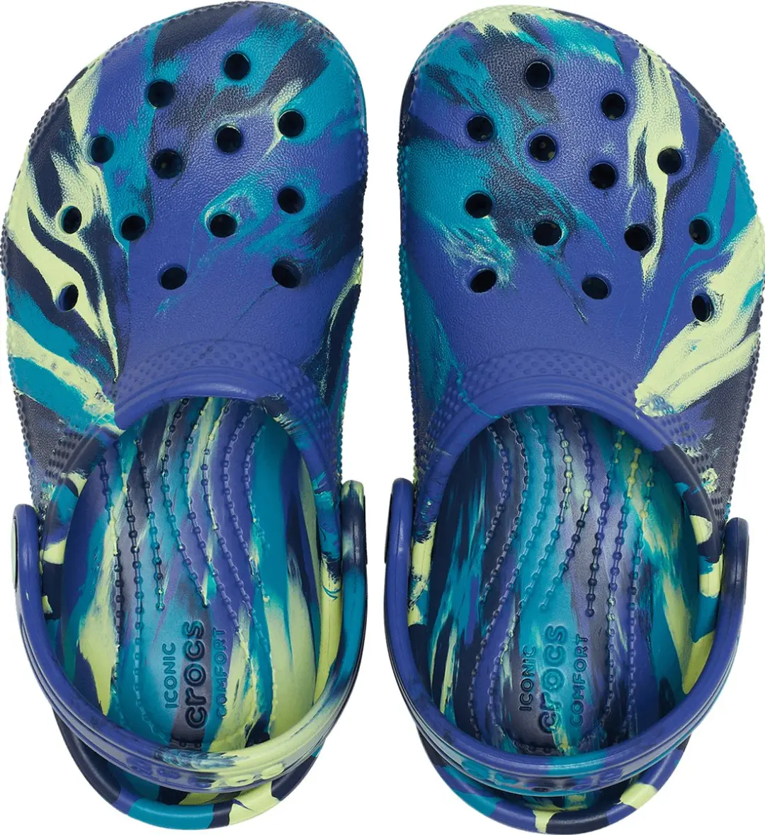 Crocs Classic Marbled Clog Kids - Navy/Turbo Teal - 28-29 - afbeelding 4 van 6