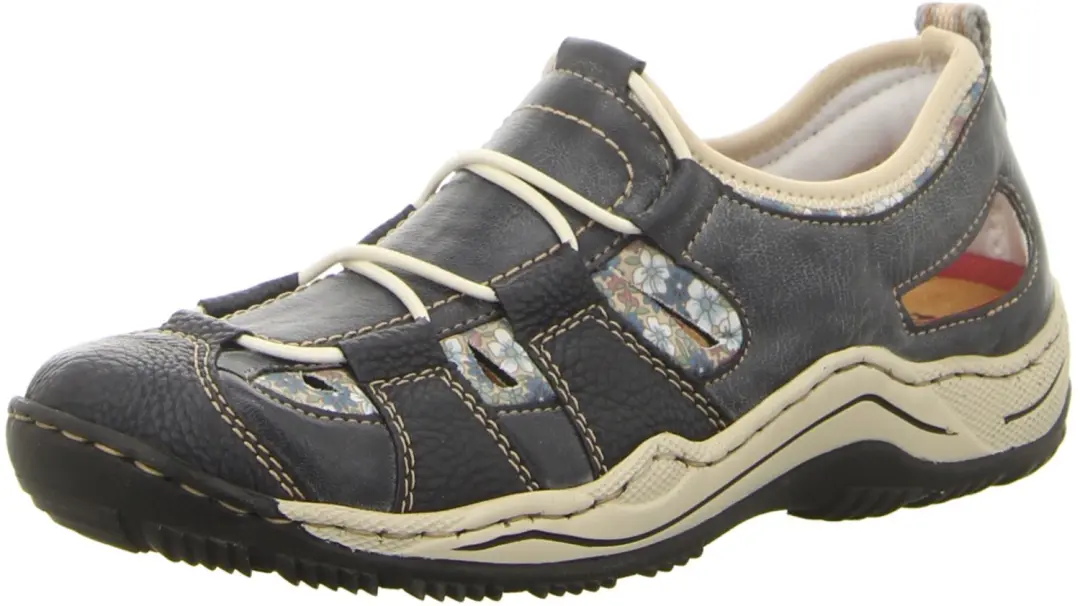 Rieker L0561-14 dames sneakers blauw maat 38
