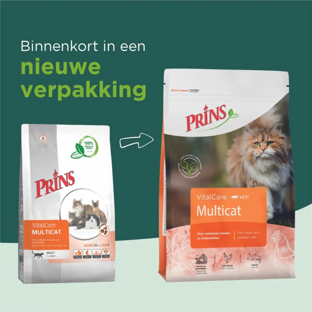 Prins VitalCare Multicat Kattenvoer - 2x4kg