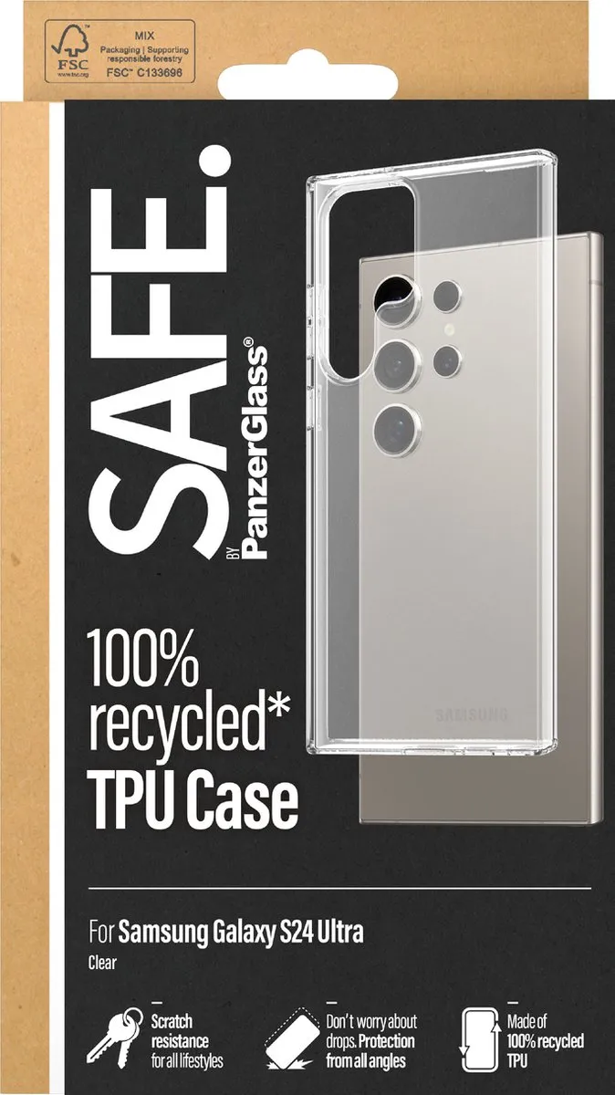 PanzerGlass Hoesje Samsung Galaxy S24 Ultra - Transparant