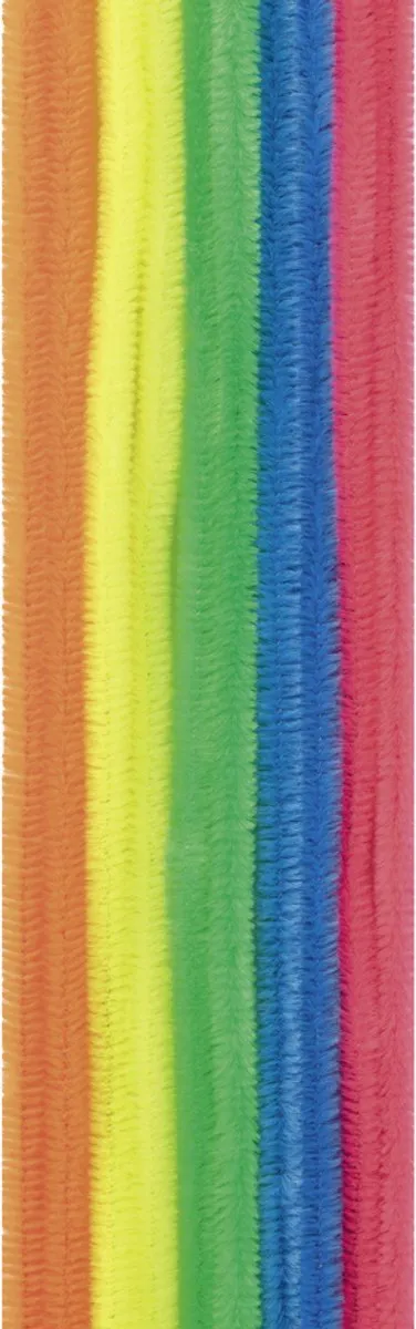 Folia Chenilledraad NEON - 500mm Gemengde Kleuren - 10 Stuks