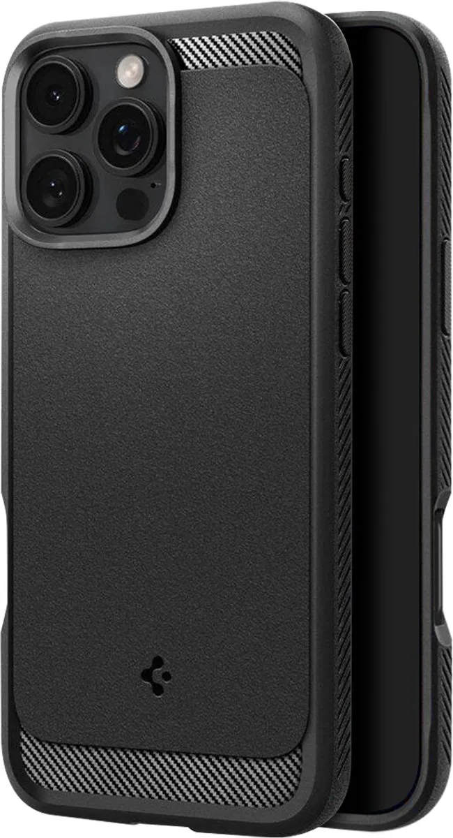 Spigen Rugged Armor MagFit Hoesje iPhone 16 Pro ACS08115 - Zwart