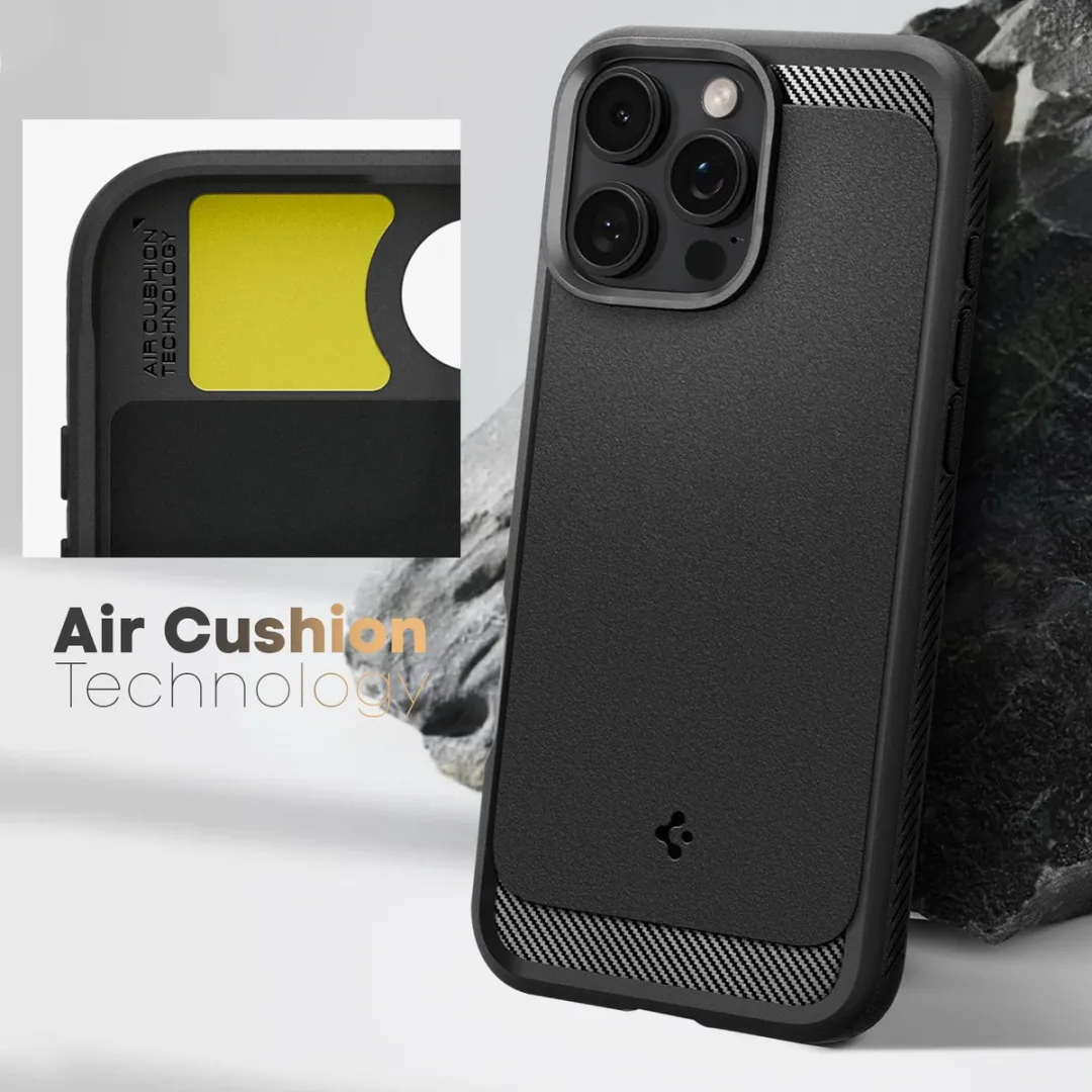 Spigen Rugged Armor MagFit Hoesje iPhone 16 Pro ACS08115 - Zwart