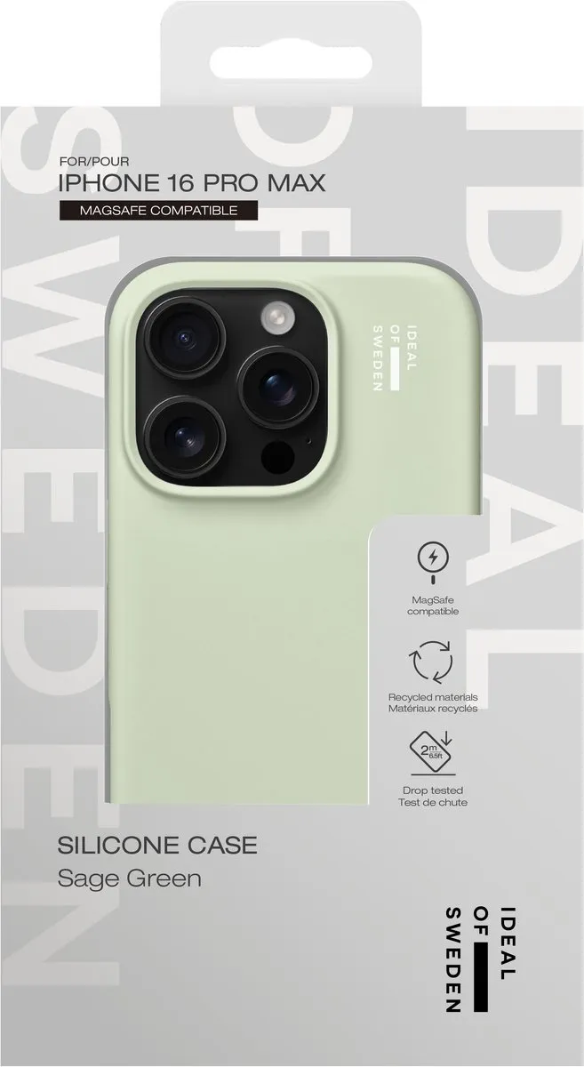 iDeal of Sweden Silicone Hoesje iPhone 16 Pro Max - Sage Groen - MagSafe