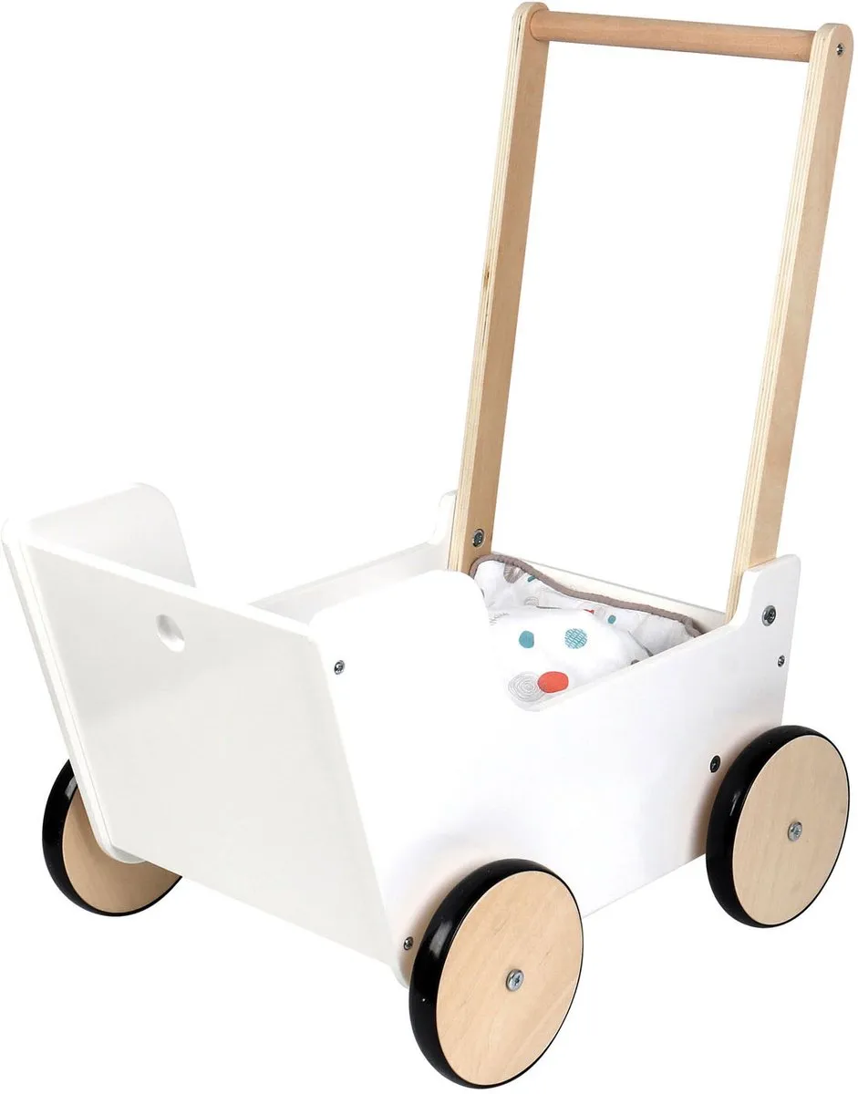 Small Foot Little Button Duwpoppenwagen - Multicolor