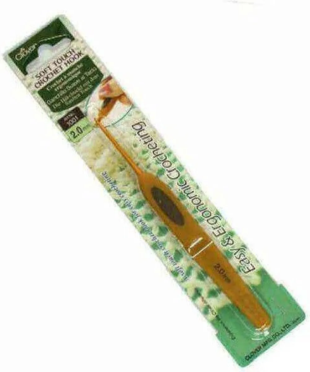 Clover Soft Touch Haaknaald 2mm - Bruin