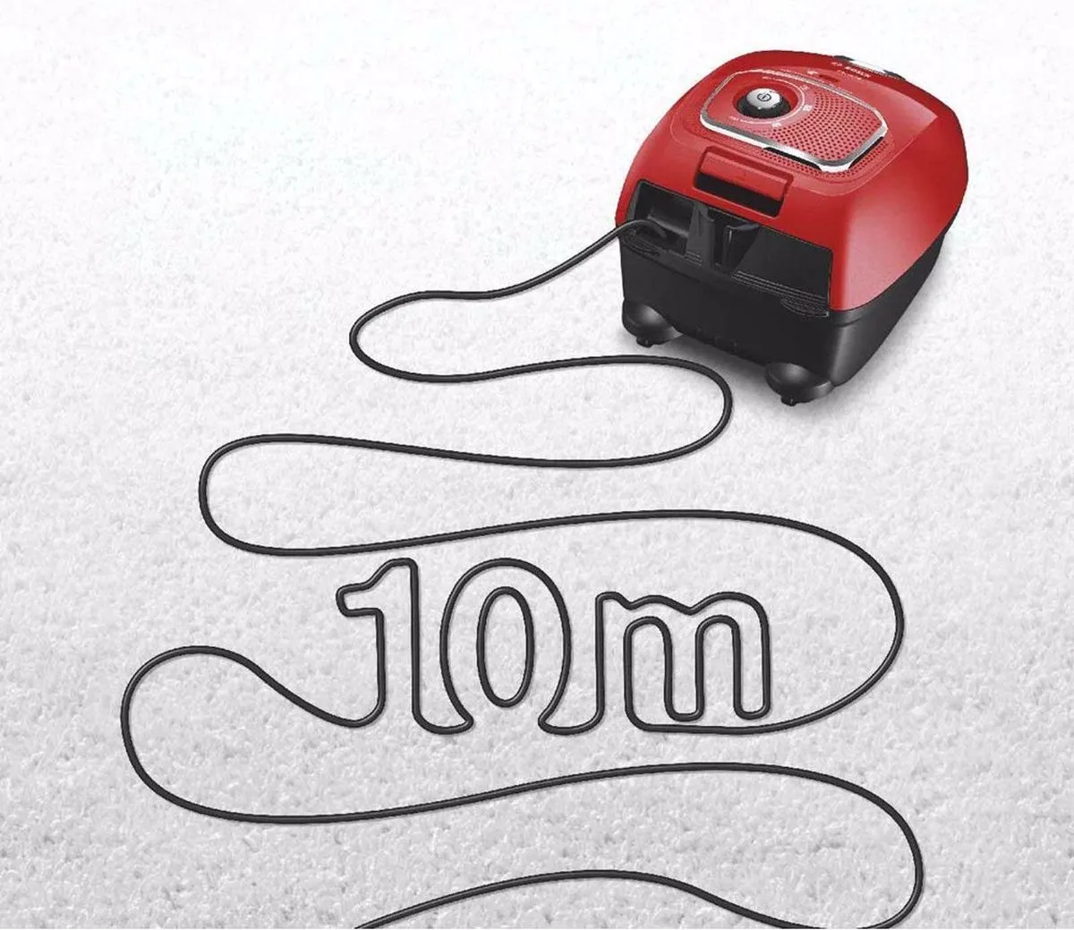 Bosch BGD38RD1H Stofzuiger met zak - 600W - 4L - Rood