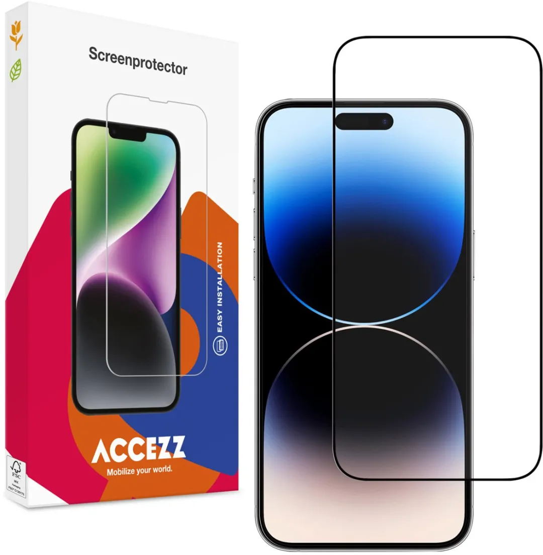 Accezz Screenprotector iPhone 15 Pro - Gehard Glas