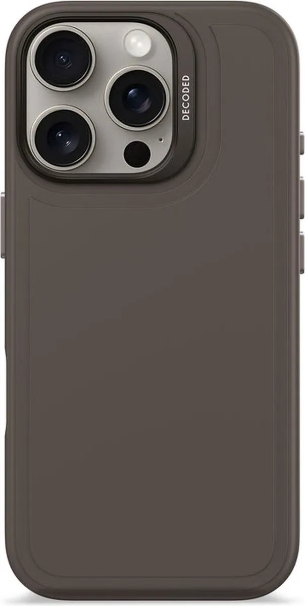 Decoded Siliconen Hoesje iPhone 16 Pro Phantom Zwart - MagSafe