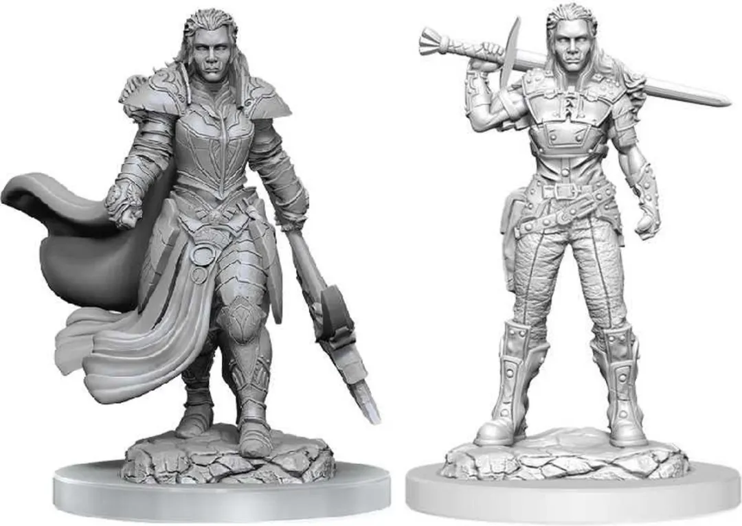 Wizkids D&D Nolzur's Marvelous Miniatures Orc Fighter Female - Grijs