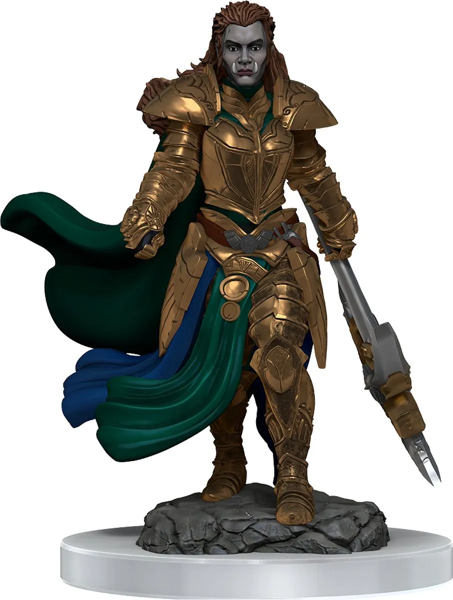 Wizkids D&D Nolzur's Marvelous Miniatures Orc Fighter Female - Grijs