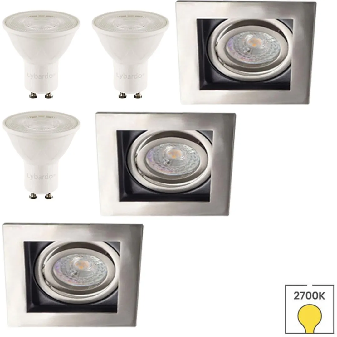 Lybardo Inbouwspots 3W Kantelbaar - 3 Stuks