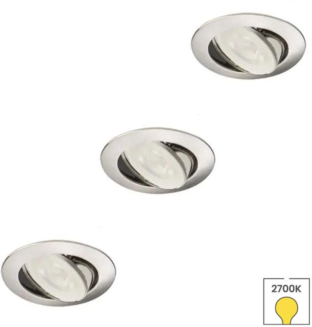 Lybardo Inbouwspots 3W Kantelbaar - 3 Stuks