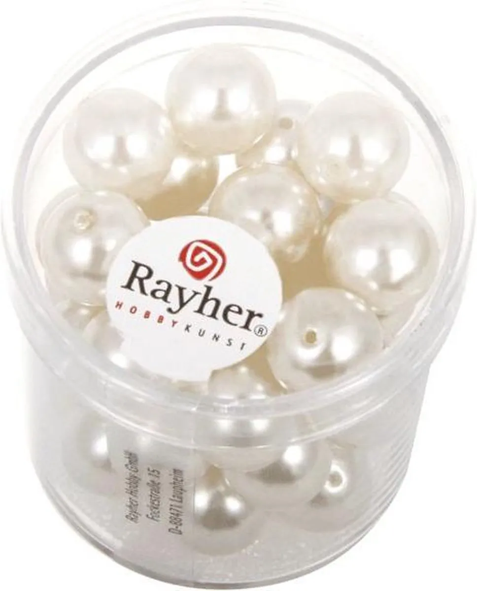 Rayher Glaskralen Parelmoer 10mm - 35 Stuks