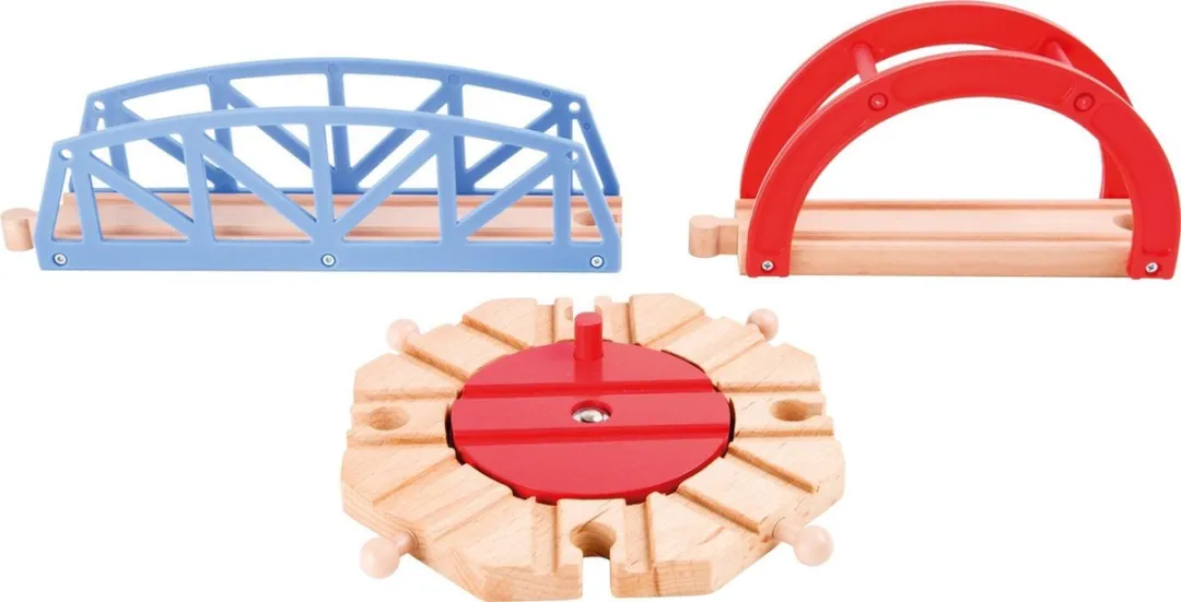 Small Foot Commuter Traffic Treinset - 140 Stuks - Multicolor