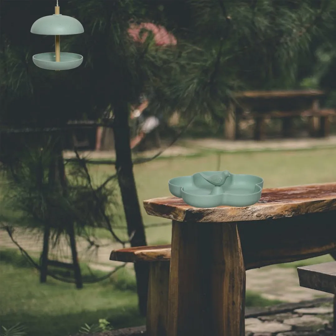 Decoris Vogel Voedersilo met Bad - Turquoise