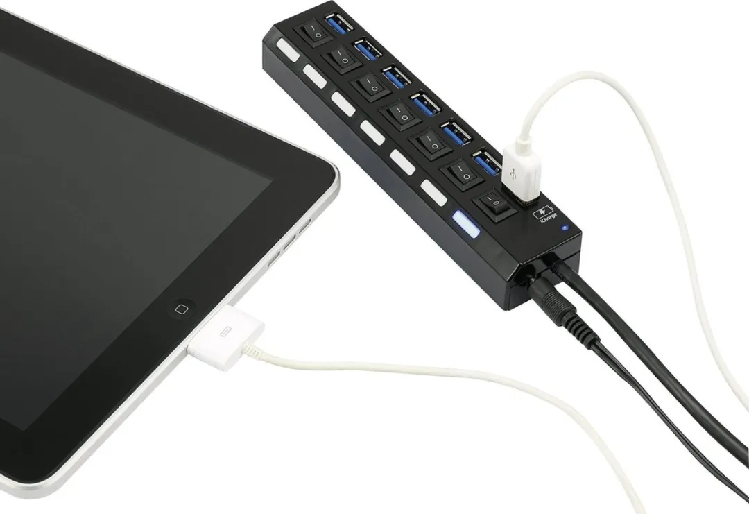 Renkforce USB-Hub 7 Poorten RF-4821051 - Zwart