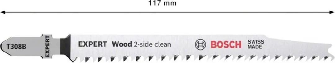 Bosch Professional EXPERT Wood 2-Side Clean T308B Decoupeerzaagblad - 2 Stuks