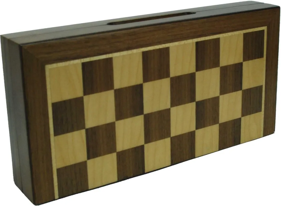 HOT Games Schaakcasset Magnetisch Walnoot 23x23x2cm