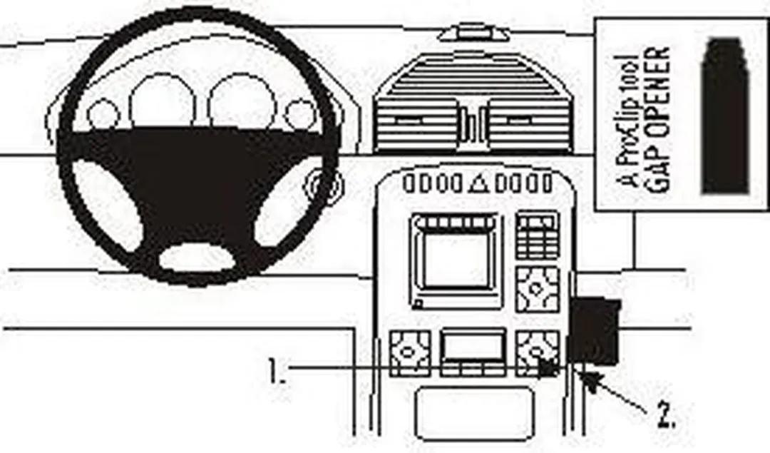 Brodit ProClip 853249 Mercedes CL-Klasse 2001-2006 - Zwart