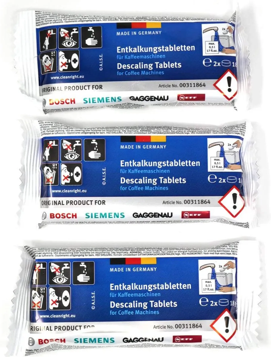 Bosch TZ60002 Ontkalkingstabletten - 6 Stuks - o.a. Neff/Gaggenau