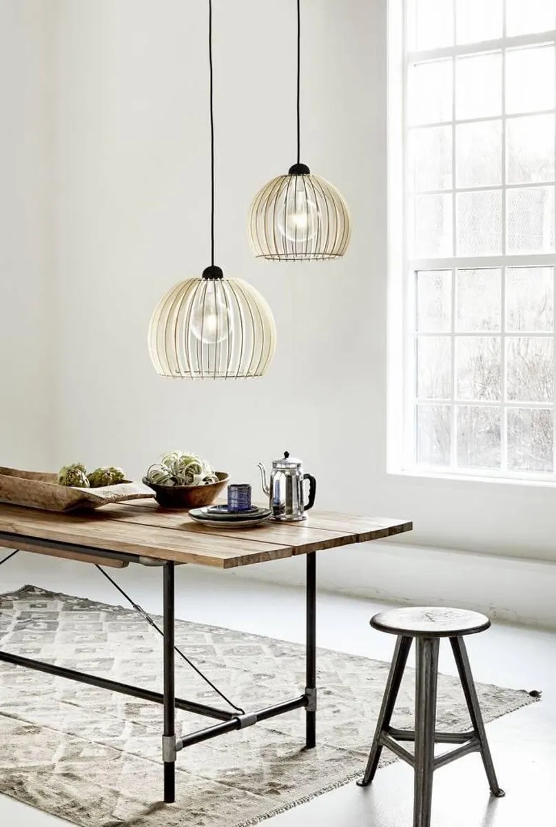 Nordlux Chino 30 Hanglamp - 1 Lichtpunt - Ø30cm - Natuur