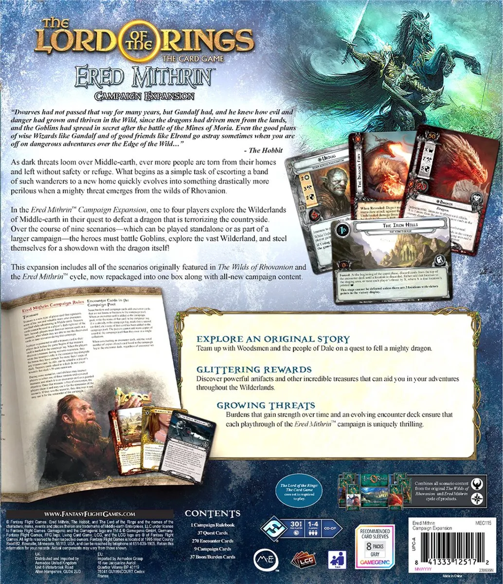 Fantasy Flight Games Lord of the Rings LCG Ered Mithrin - FFGMEC115