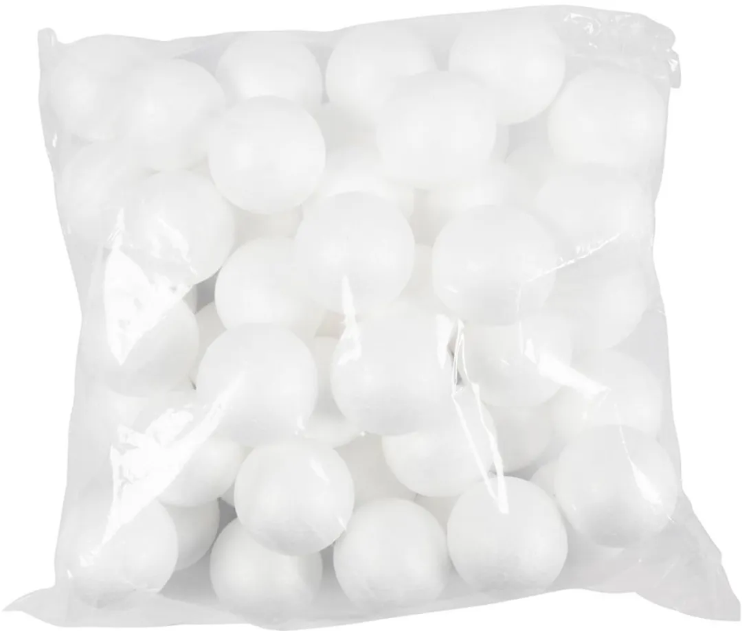 Creativ Company Piepschuim Ballen 5cm - 50 Stuks Wit
