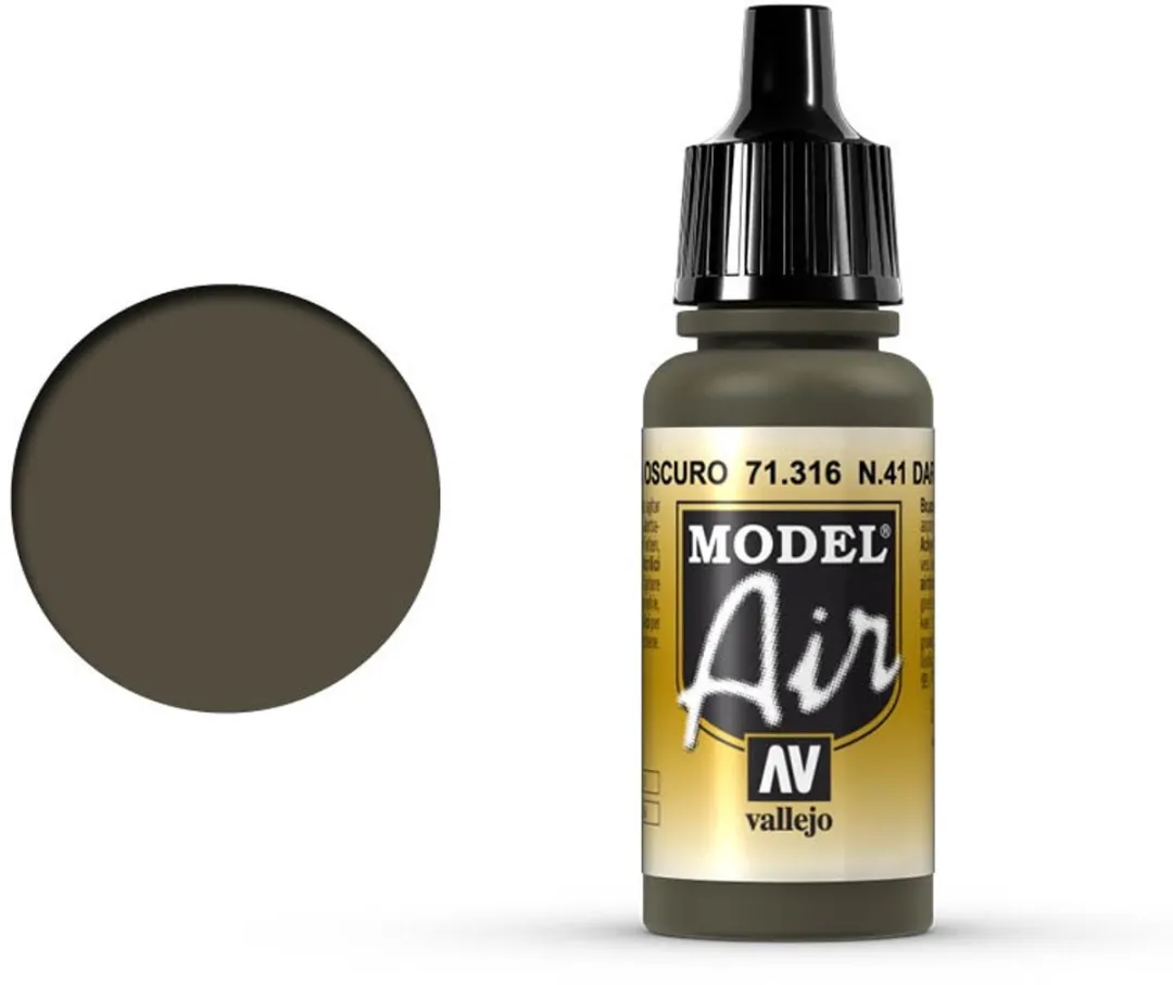 Vallejo Model Air N41 Dark Olive Drab Acrylverf 17ml