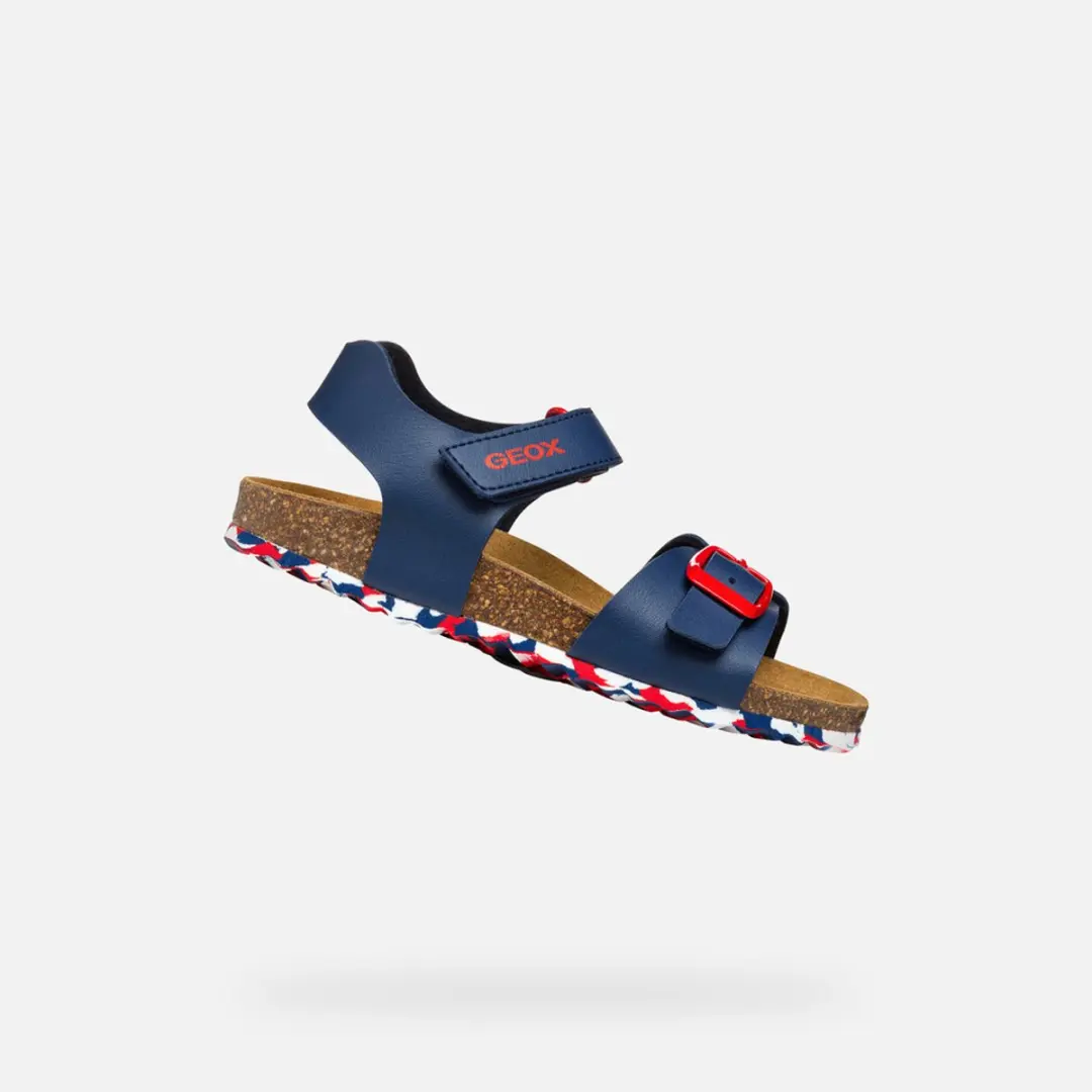 GEOX GHITA JONGENS Sandalen - MARINEBLAUW/WIT/ROOD - Maat 30