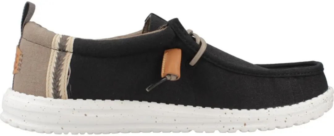 HEYDUDE Wally Summer Linen Sneakers - Zwart - afbeelding 3 van 4