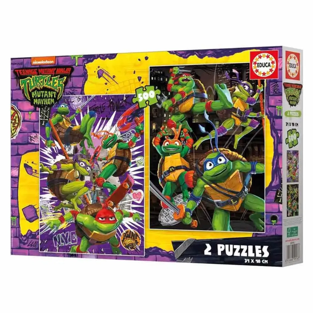 Educa Ninja Turtles Puzzel - 2x500 Stuks Multicolor