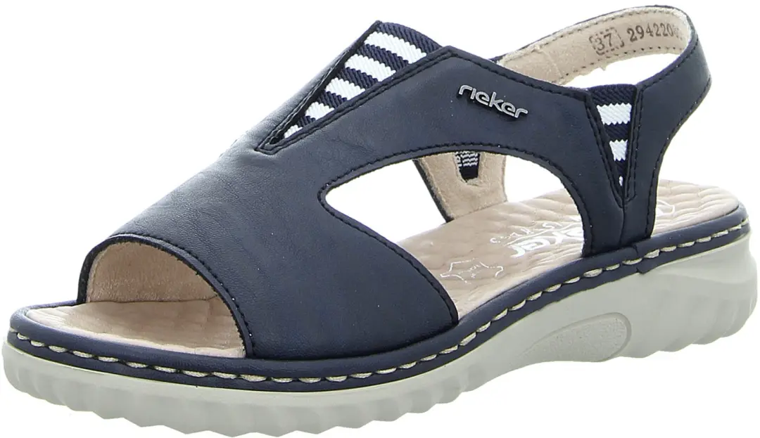 Rieker 60466-15 dames sandalen blauw maat 42
