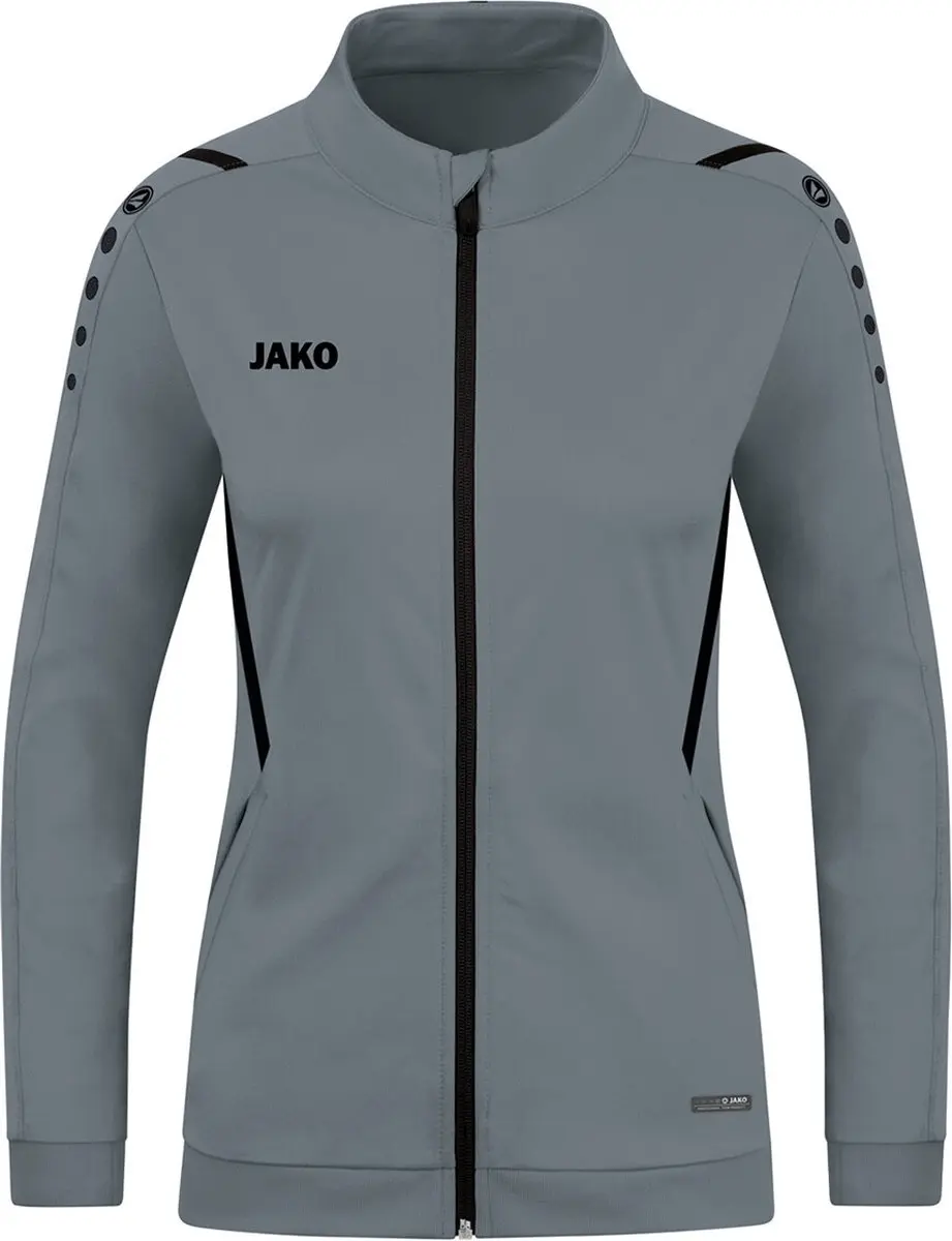 Jako Challenge Polyestervest Dames - Steengrijs / Zwart | Maat: 34