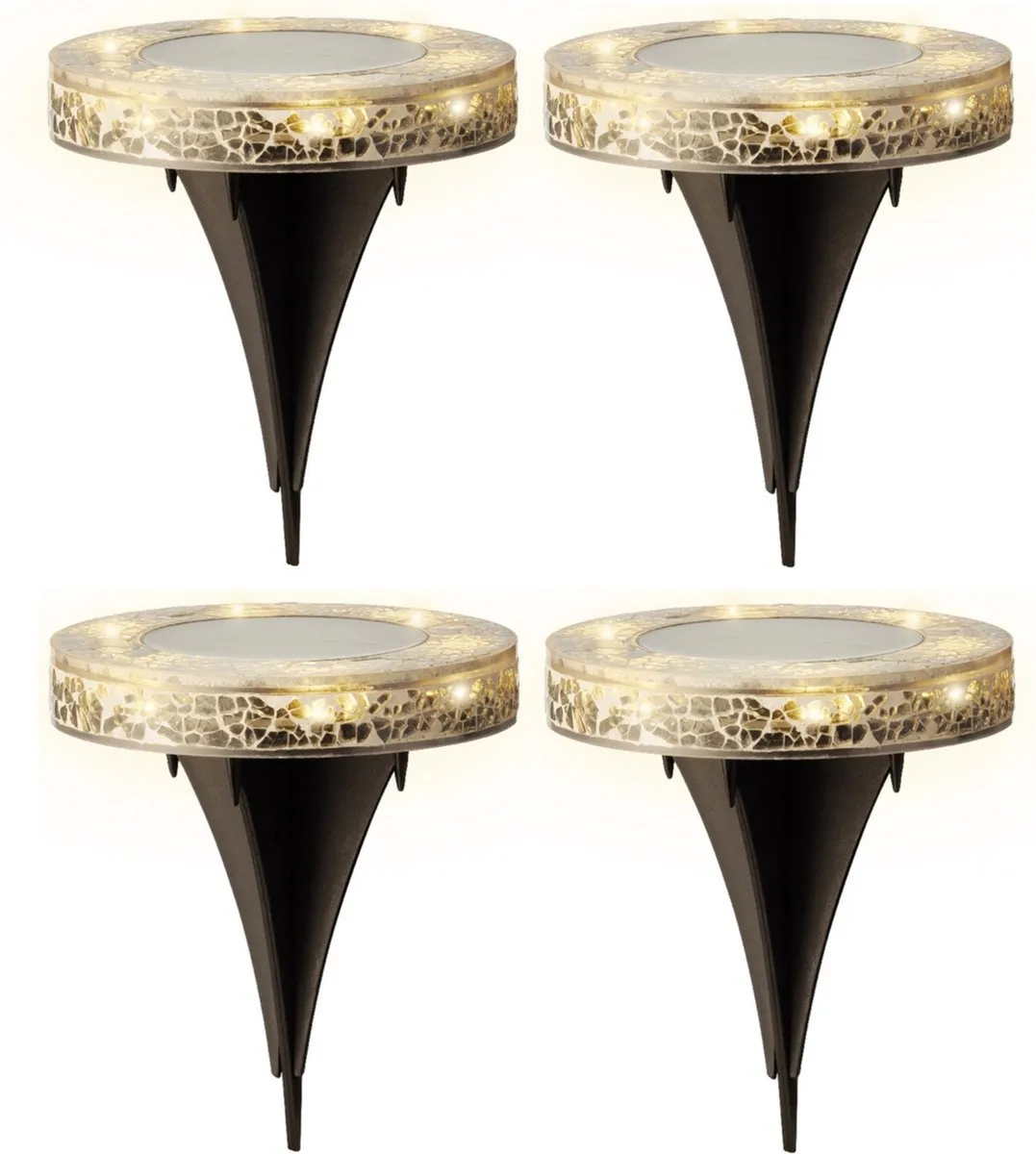 Lumineo Grondspot Solar Tuinverlichting 4x