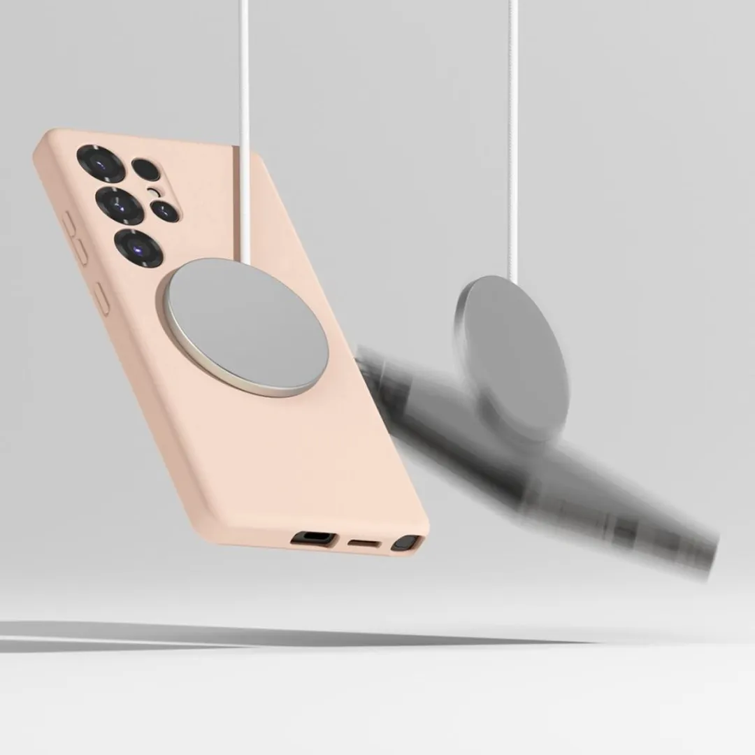 Ringke Siliconen MagSafe Hoesje S25 Ultra - Roze Zand - afbeelding 6 van 6