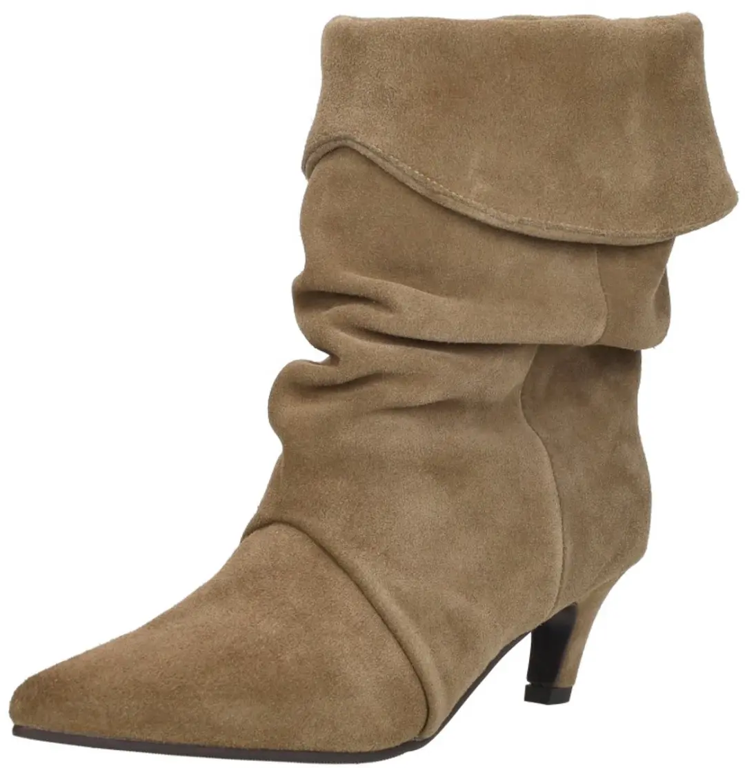 Shoecolate Enkellaarsjes Hak - Taupe - Maat 42 - afbeelding 3 van 6