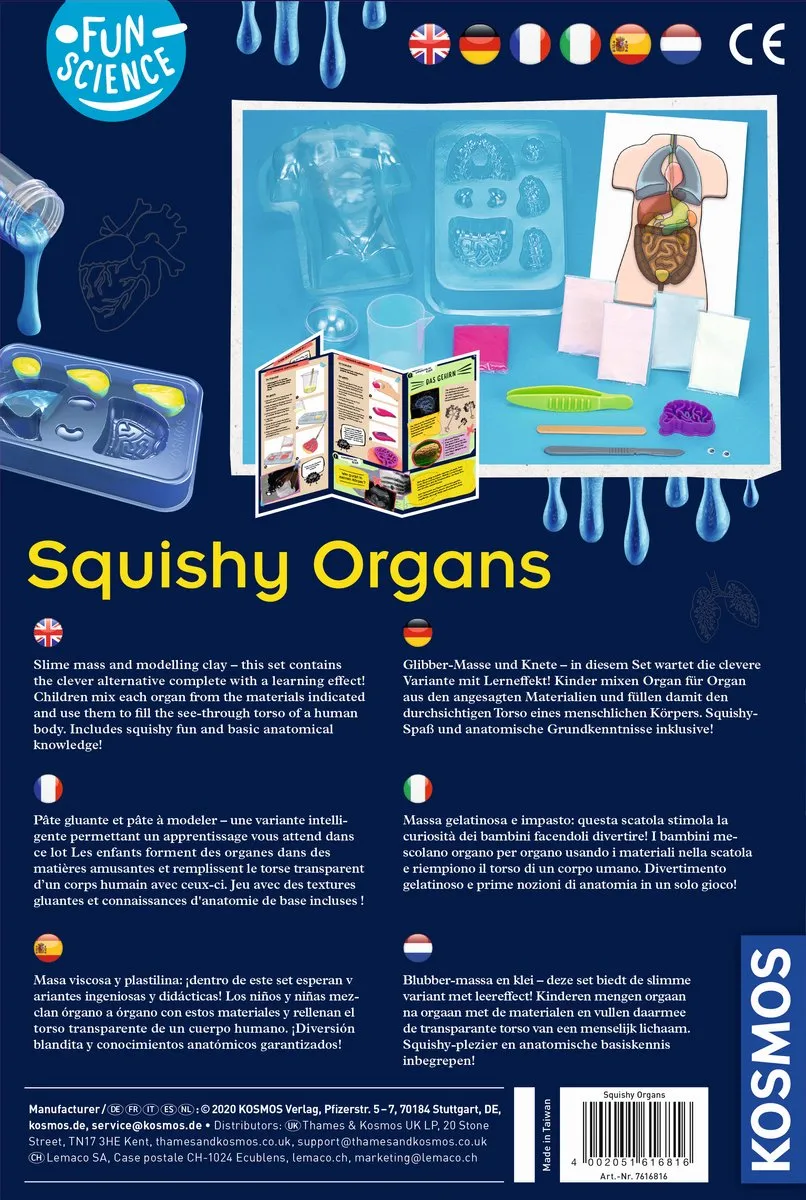 Kosmos Squishy Organs Experimenteerset 616816 - Multikleurig