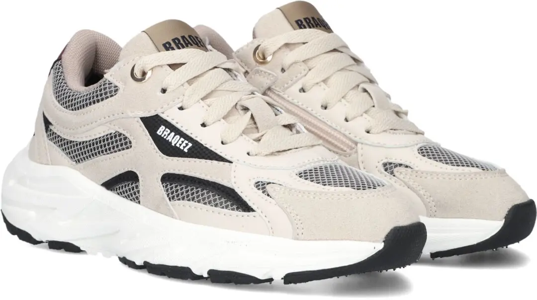 Braqeez Lorenzo Sneakers Jongens - Beige - Maat 29 - afbeelding 4 van 6