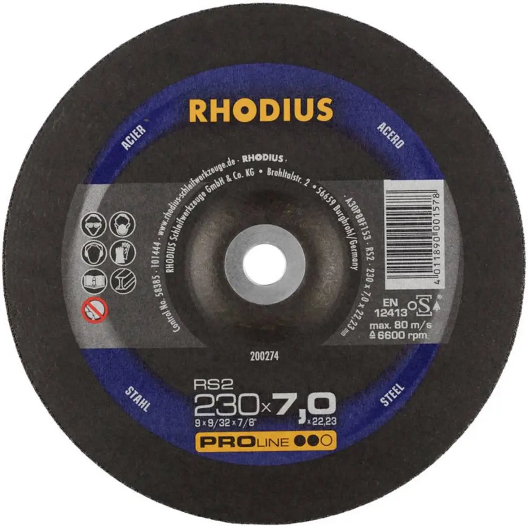 Rhodius RS2 200274 Afbraamschijf gebogen 230mm - afbeelding 3 van 5