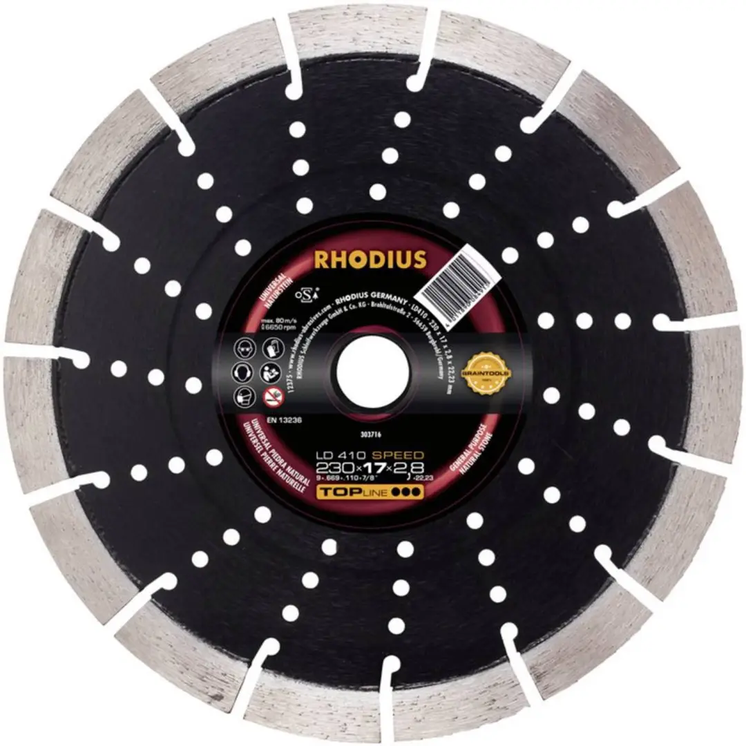 Rhodius 303713 LD410 SPEED Diamanten doorslijpschijf Diameter 125 mm Boordiamete
