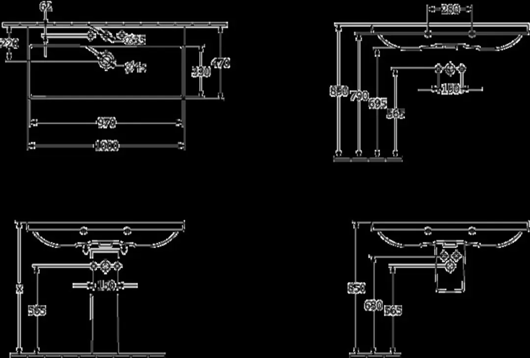 Villeroy & Boch Avento Meubelwastafel 100cm - Wit - afbeelding 4 van 6